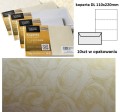 Koperta / koperty ozdobne DL - RÓŻE KREMOWY opk 10szt 120g/m2 www.niszczarka.net