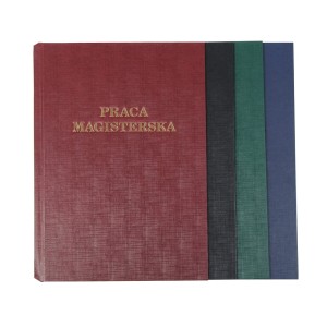 Okładka twarda - O.HARD COVER Classic 304x212mm / BORDOWA / 10par / Praca Magisterska (A4+ pionowa)