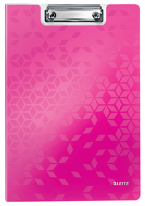 Deska z klipem i okładką Leitz WOW, różowa