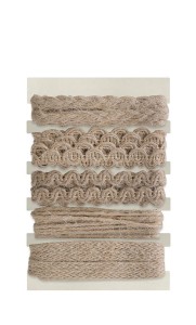 Tasiemki dekoracyjne  - ZESTAW SZNURKI - 5 x 1m - 5 wzorów sznurków