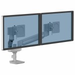 Ramię kompaktowe na 2 monitory Fellowes TALLO™ srebrne