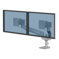 Ramię kompaktowe na 2 monitory Fellowes TALLO™ srebrne www.niszczarka.net