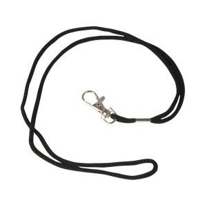 Smycz z karabińczykiem do identyfikatorów i kluczy - O.LANYARD 2 - czarny - 50 sztuk