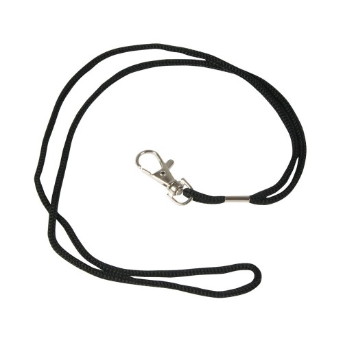 Smycz z karabińczykiem do identyfikatorów i kluczy - O.LANYARD 2 - czarny - 50 sztuk www.niszczarka.net