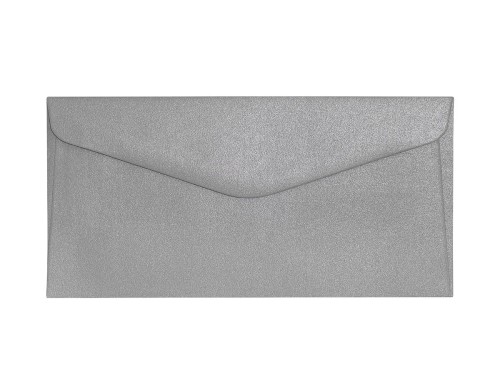 Koperta / koperty ozdobne DL - PEARL SREBRNY opk 10szt 150g m2 www.niszczarka.net