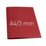 Termookładki miękkie - Thermolinen Plain (A4 pionowa) - 3 mm  opakowanie 100 sztuk BORDOWY