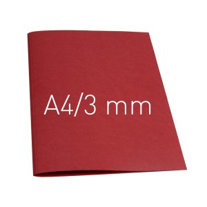 Termookładki miękkie - Thermolinen Plain (A4 pionowa) - 3 mm  opakowanie 10 sztuk BORDOWY 