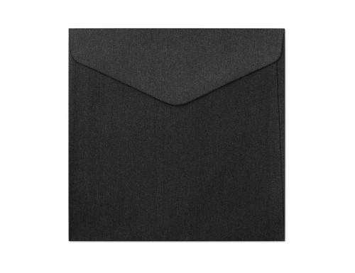 Koperta / koperty ozdobne kwadrat 160x160mm KW160 -PEARL CZARNY opk 10szt 150g/m2 www.niszczarka.net