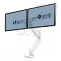 Ramię na 2 monitory Fellowes Eppa z listwą - białe www.niszczarka.net