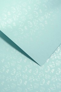 Karton Ozdobny Premium 220g/m2 MAŁE RÓŻE BŁĘKITNY 20 arkuszy A4