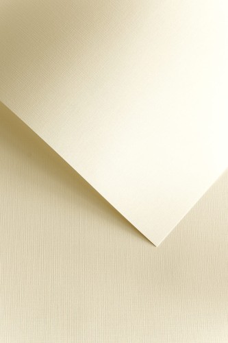 Papier Ozdobny 120g/m2 - PŁÓTNO KREMOWY - 50 arkuszy A4 www.niszczarka.net