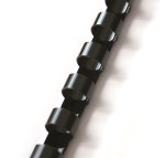 Grzbiet plastikowy  do bindowania 10mm/100szt Argo - kolor CZARNY
