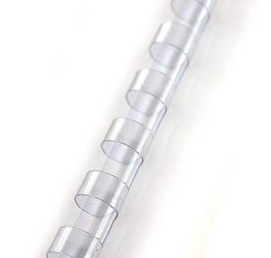 Grzbiet plastikowy  do bindowania 14mm/100szt Argo - kolor PRZEŹROCZYSTY