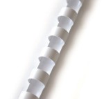 Grzbiet plastikowy  do bindowania 28mm/50szt Argo - kolor BIAŁY