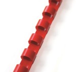 Grzbiet plastikowy  do bindowania 38mm/50szt Argo - kolor CZERWONY