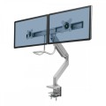 Ramię na 2 monitory Fellowes Eppa z listwą - SREBRNE www.niszczarka.net
