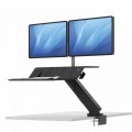 Stanowisko do pracy Sit-Stand Lotus RT - czarne na 2 monitory www.niszczarka.net