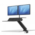 Stanowisko do pracy Sit-Stand Lotus RT - czarne na 2 monitory www.niszczarka.net