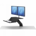 Stanowisko do pracy Sit-Stand Lotus RT - czarne na 2 monitory www.niszczarka.net