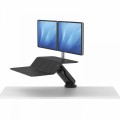 Stanowisko do pracy Sit-Stand Lotus RT - czarne na 2 monitory www.niszczarka.net