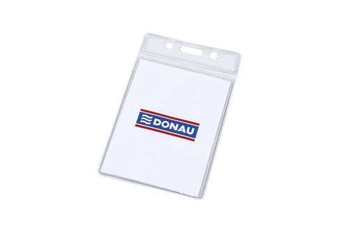 Identyfikator DONAU PCV 86x58mm pionowy /50szt www.niszczarka.net