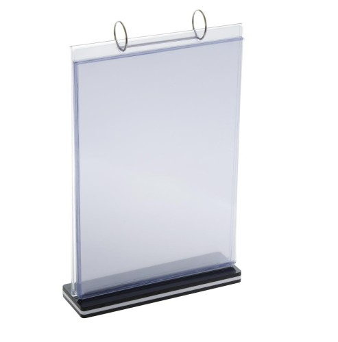 Prezenter stojący V-06-A4 pionowy - 6 przezroczystych, obracanych kart Argo www.niszczarka.net