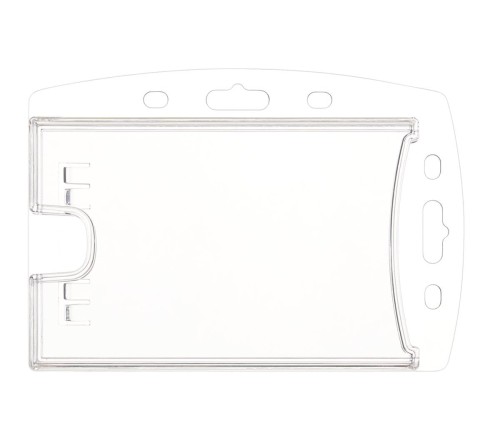 Identyfikator Holder na dwie karty 2K clear / opk 50szt  www.niszczarka.net
