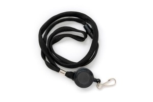 Taśma wypinająca z mechanizmem ściągającym i karabińczykiem CZARNA / opk 10szt  