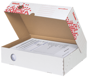 Pudło Esselte Speedbox 80 mm, otwierane szerokim bokiem - 25 sztuk