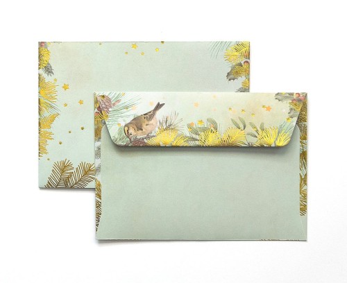 Koperta / koperty ozdobne C6 - ZŁOTE ŚWIĘTA opk 10szt 120g/m2 WWW.NISZCZARKA.NET