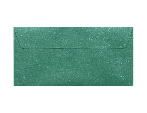 Koperta / koperty ozdobne DL - MIKA ZIELONY opk 10szt 120g/m2 www.niszczarka.net