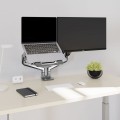 Baza na laptop do ramion Tallo™ / Tallo Modular™ - srebrna  www.niszczarka.net