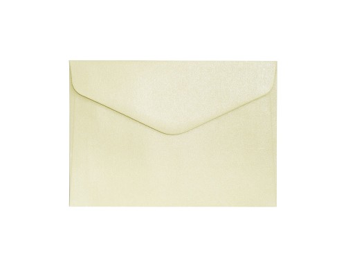 Koperta / koperty ozdobne C6 - PEARL KREMOWY opk 10szt 150g m2 www.niszczarka.net