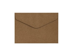 Koperta / koperty ozdobne C6 - NATURE BRĄZOWY opk 10szt 120g m2  