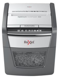 Niszczarka automatyczna Rexel Optimum AutoFeed+  45X ścinki 4x28mm P-4