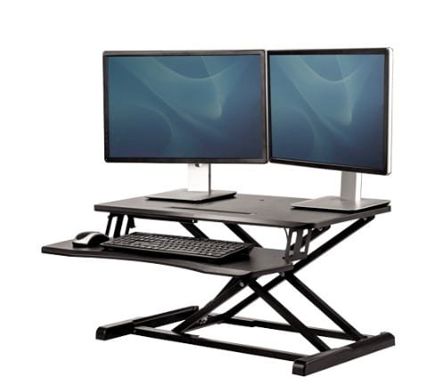 Stanowisko do pracy Fellowes Sit-Stand Corsivo™ - CZARNE www.niszczarka.net