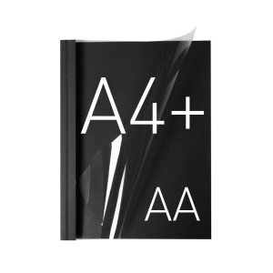 O. SOFTCLEAR Okładka kanałowa miękka Karton-Folia   AA czarna /opk 10szt