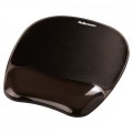 Podkładka żelowa pod mysz i nadgarstek Fellowes CRYSTAL CZARNA 9112101 www.niszczarka.net