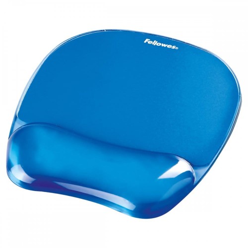 Podkładka żelowa pod mysz i nadgarstek Fellowes CRYSTAL NIEBIESKA 91141 www.niszczarka.net