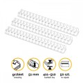 Grzbiety plastikowe do bindowania 51mm (411-510 kartek) /50szt Fellowes - kolor Biały www.niszczarka.net