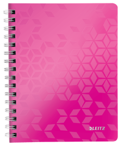 Kołonotatnik Leitz WOW A5 w kratkę  -  różowy  