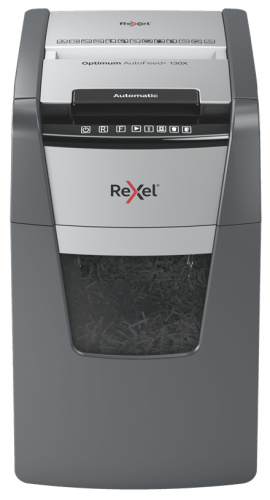 Niszczarka automatyczna Rexel Optimum AutoFeed+ 130X ścinki 4x28mm P-4 www.niszczarka.net