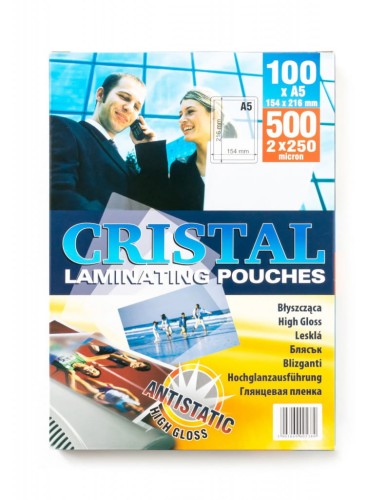 Cristal Folia do laminowania błyszcząca A5 250 mikronów / 100szt www.niszczarka.net