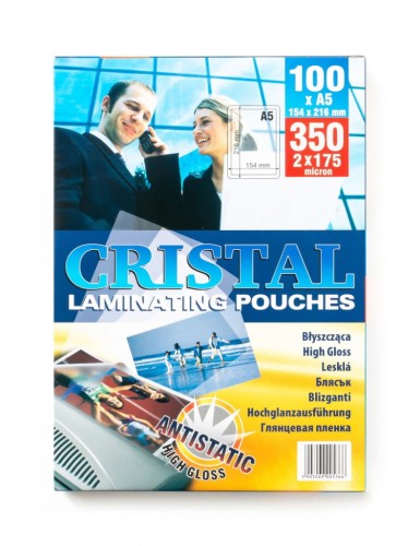 Cristal Folia do laminowania błyszcząca A5 175 mikronów / 100szt www.niszczarka.net