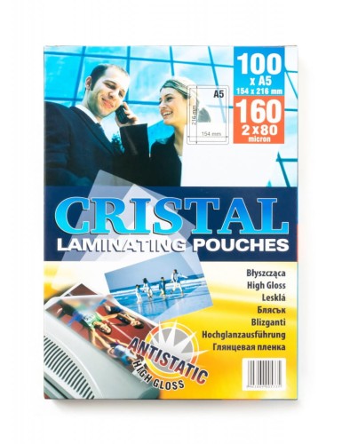 Cristal Folia do laminowania błyszcząca A5 80 mikronów / 100szt www.niszczarka.net