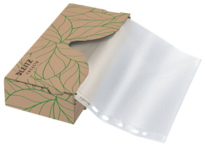 Koszulki Leitz Recycle w dyspenserze At Hand- opakowanie 40 sztuk A4,  kompensacja CO2 - grubość 70 mikronów