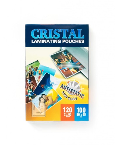 Cristal Folia do laminowania błyszcząca 60x95 mm 60 mikronów / 100szt www.niszczarka.net