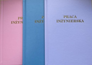 Okładka twarda - O.HARD Modern AA (5 mm) 304 x 212 mm (A4+ pionowa) - fioletowy - 10 sztuk - ze złotym tłoczeniem - Praca Inżynierska