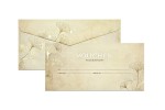 Koperta / koperty ozdobne GINKGO DL 120g + voucher 21x10,5cm 190g - 5 kompletów 