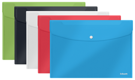 Teczka kopertowa Esselte - 5 sztuk mix kolorów, format A4 www.niszczarka.net